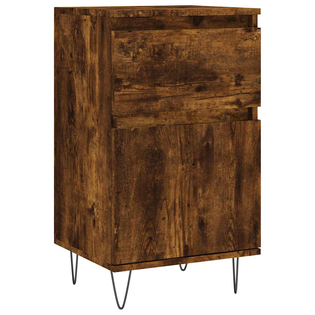 skænk 40x35x70 cm konstrueret træ røget egetræsfarve