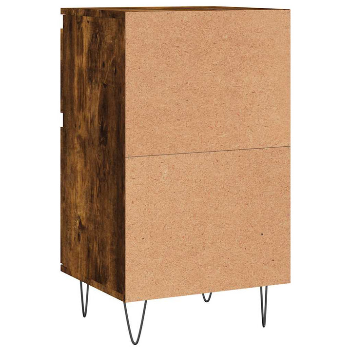 skænk 40x35x70 cm konstrueret træ røget egetræsfarve
