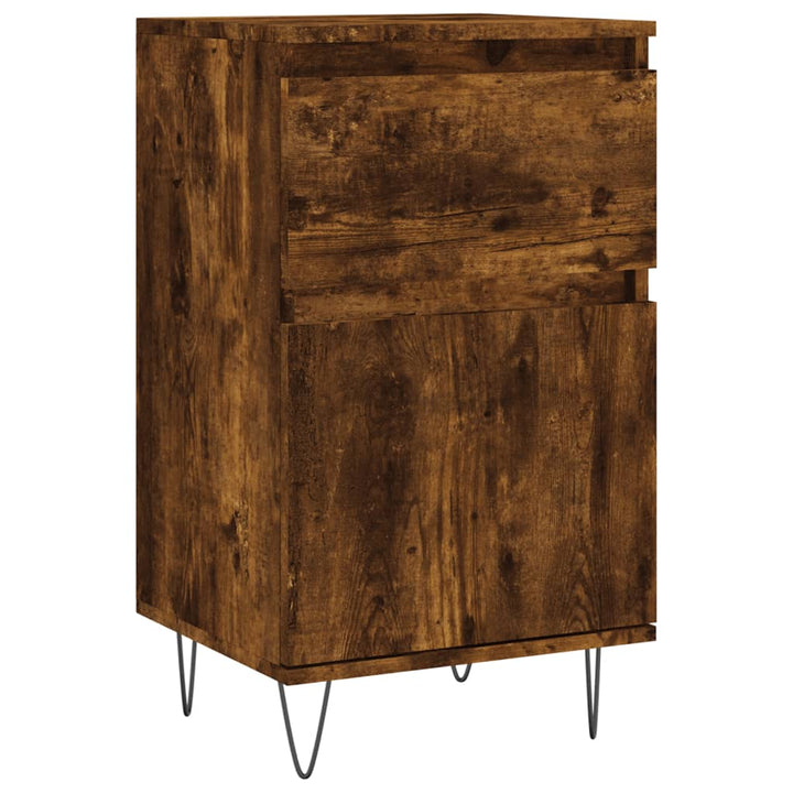 skænke 2 stk. 40x35x70 cm konstrueret træ røget egetræsfarve