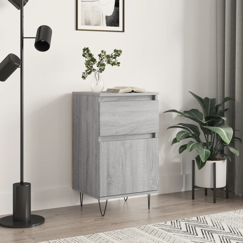 skænk 40x35x70 cm konstrueret træ grå sonoma-eg