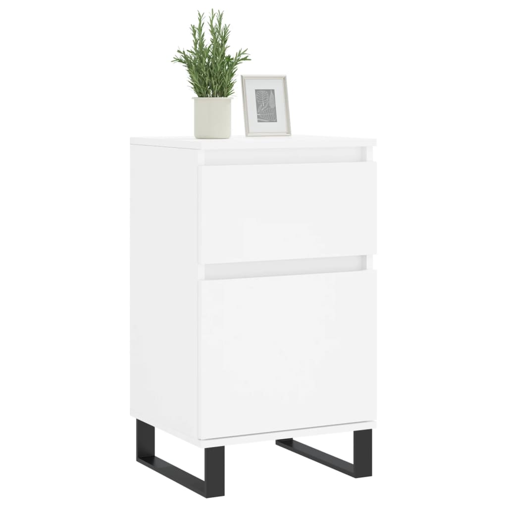 skænk 40x35x70 cm konstrueret træ hvid