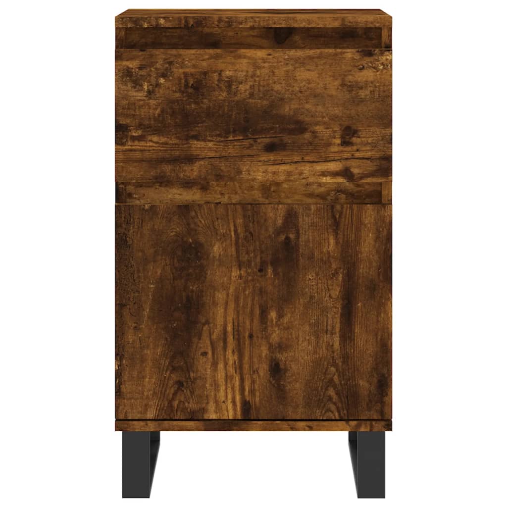 skænke 2 stk. 40x35x70 cm konstrueret træ røget egetræsfarve