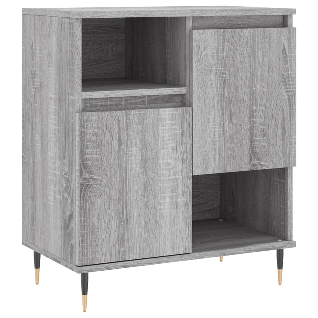 skænk 60x35x70 cm konstrueret træ grå sonoma-eg