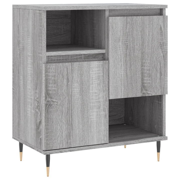 skænk 60x35x70 cm konstrueret træ grå sonoma-eg