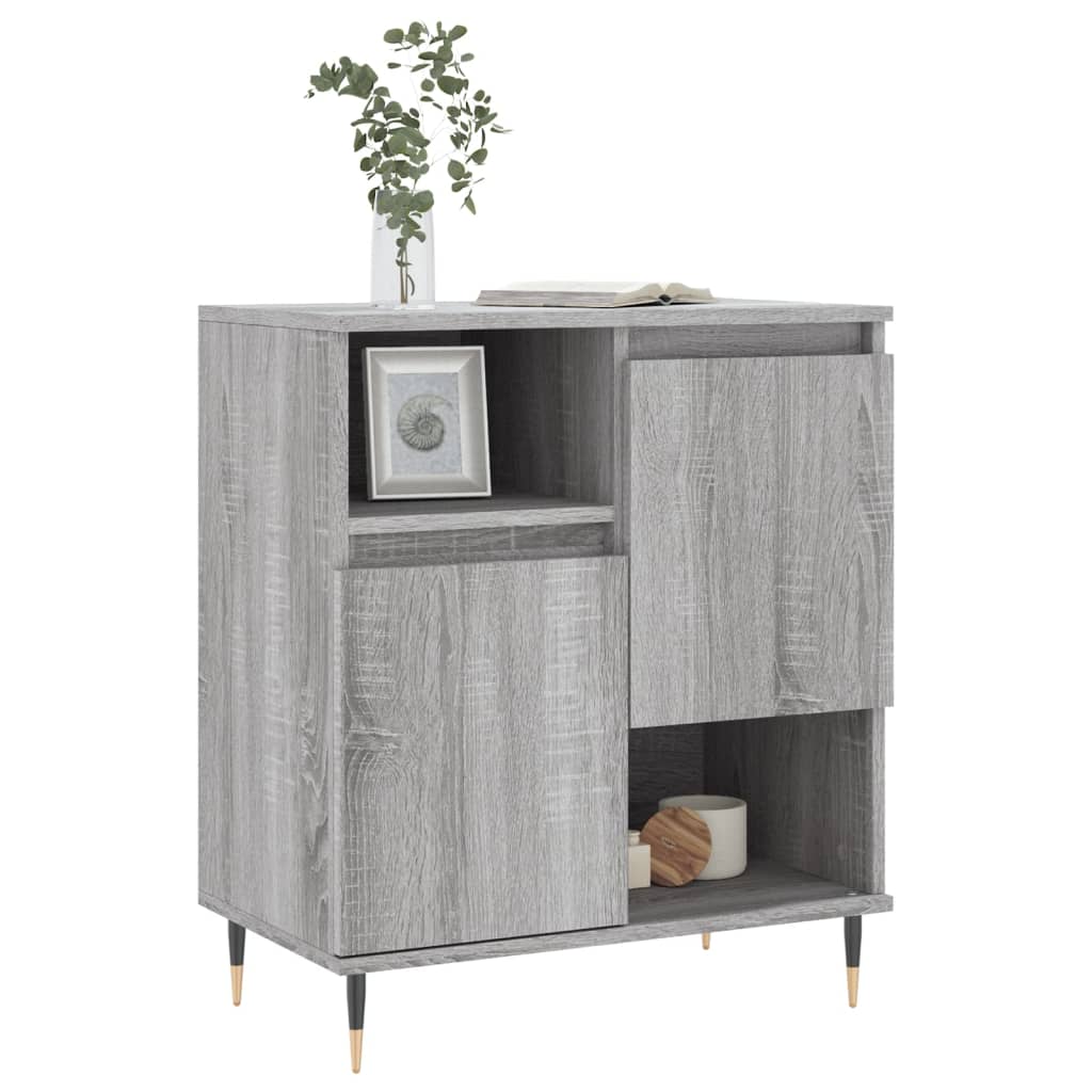 skænk 60x35x70 cm konstrueret træ grå sonoma-eg