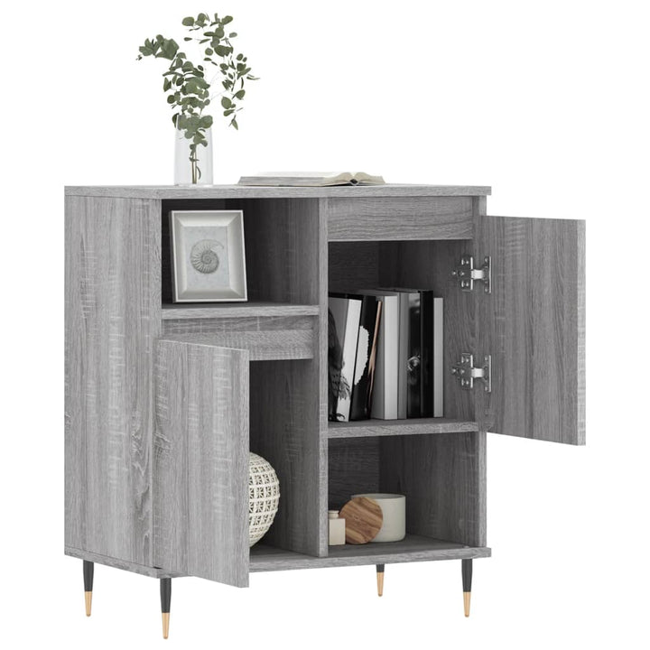 skænk 60x35x70 cm konstrueret træ grå sonoma-eg