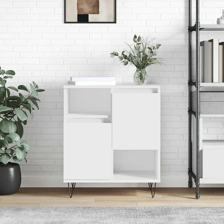 skænk 60x35x70 cm konstrueret træ hvid