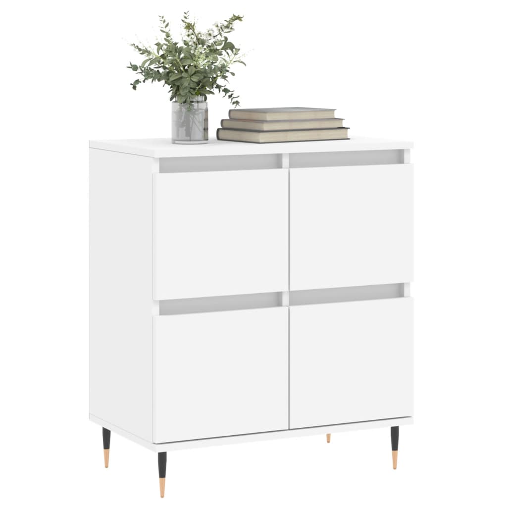 skænk 60x35x70 cm konstrueret træ hvid