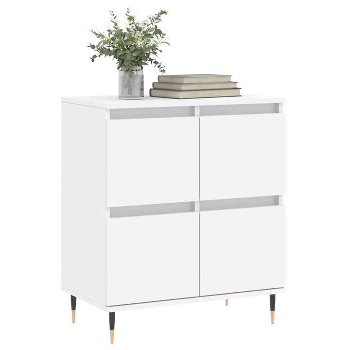 skænk 60x35x70 cm konstrueret træ hvid