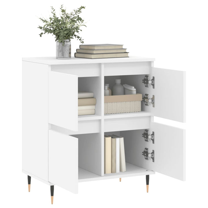skænk 60x35x70 cm konstrueret træ hvid