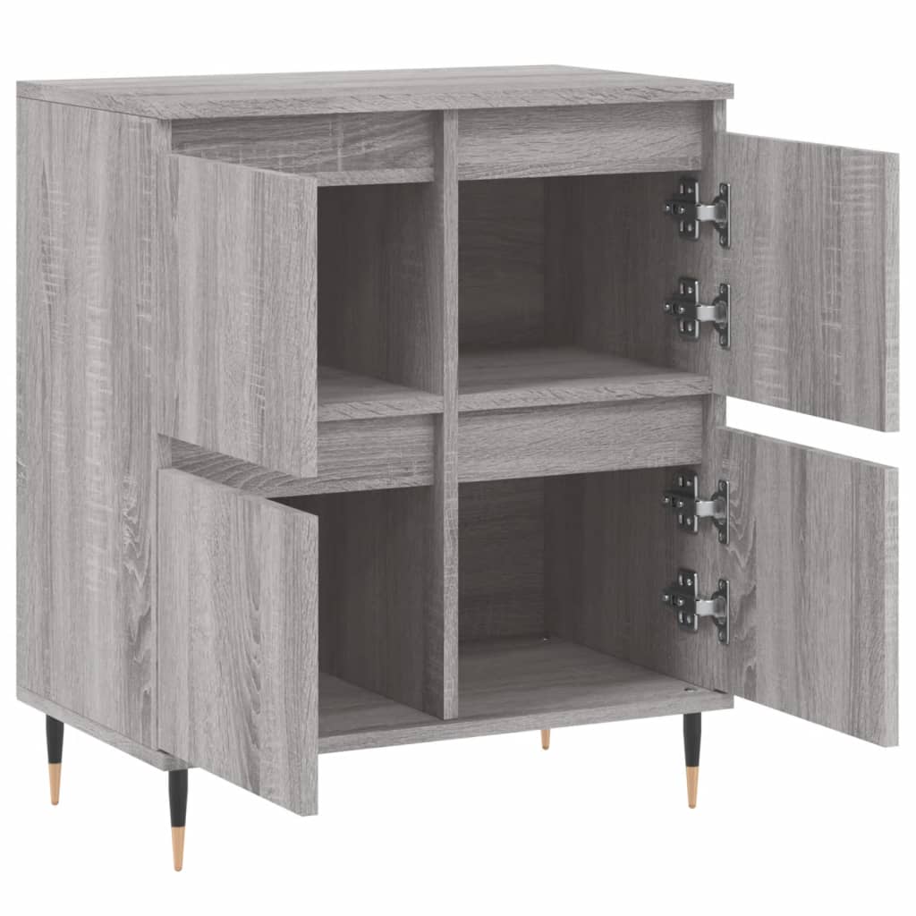 skænk 60x35x70 cm konstrueret træ grå sonoma-eg