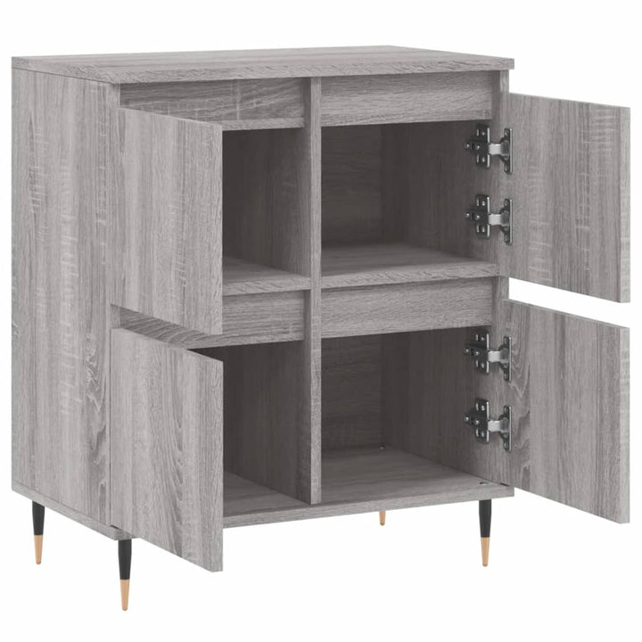 skænk 60x35x70 cm konstrueret træ grå sonoma-eg