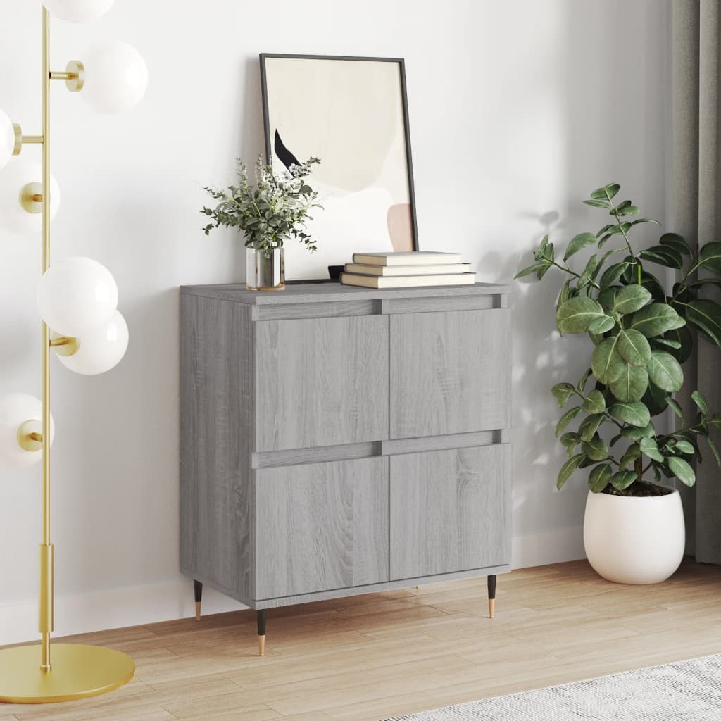 skænk 60x35x70 cm konstrueret træ grå sonoma-eg