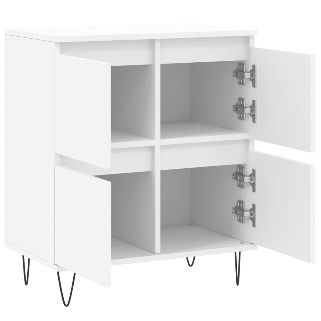 skænk 60x35x70 cm konstrueret træ hvid