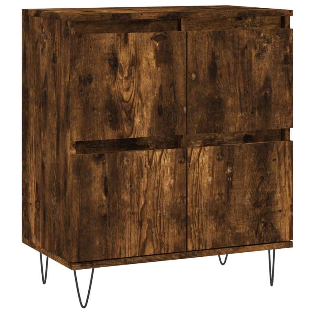 skænk 60x35x70 cm konstrueret træ røget egetræsfarve