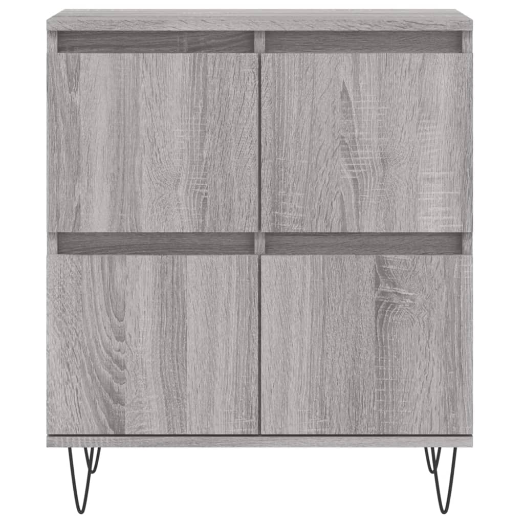 skænk 60x35x70 cm konstrueret træ grå sonoma-eg