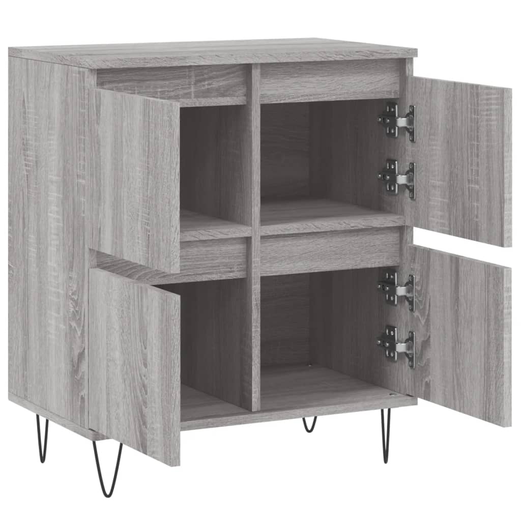 skænk 60x35x70 cm konstrueret træ grå sonoma-eg