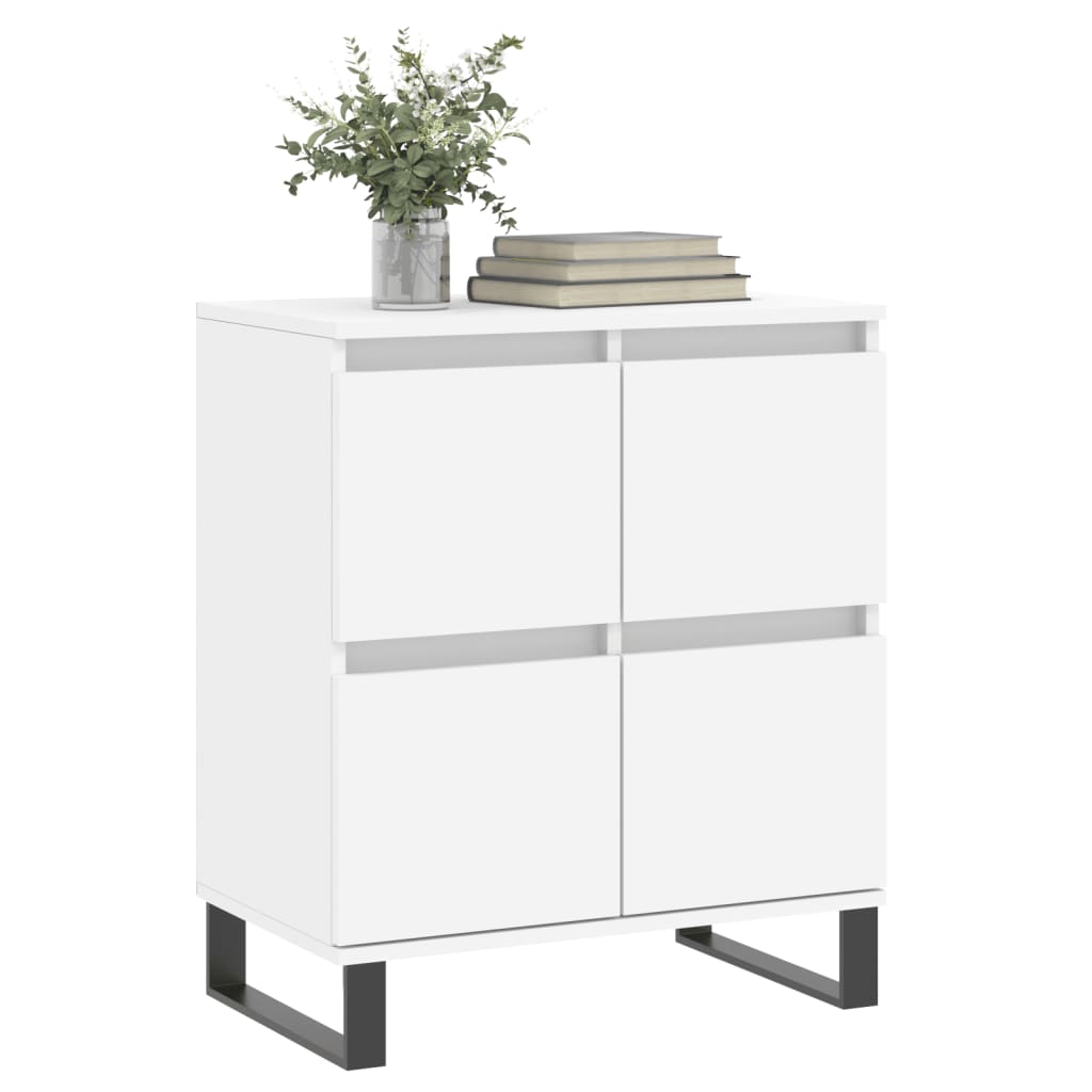 skænk 60x35x70 cm konstrueret træ hvid