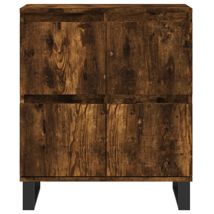 skænk 60x35x70 cm konstrueret træ røget egetræsfarve