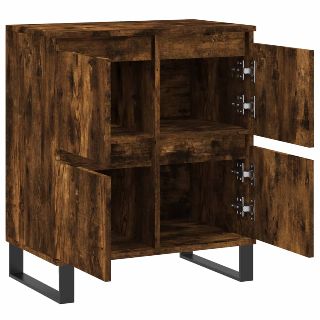 skænk 60x35x70 cm konstrueret træ røget egetræsfarve