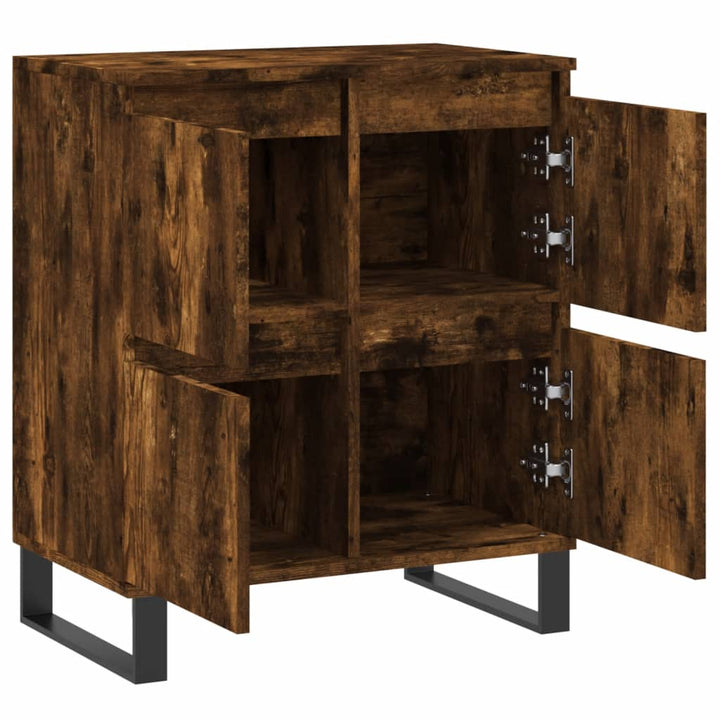 skænk 60x35x70 cm konstrueret træ røget egetræsfarve