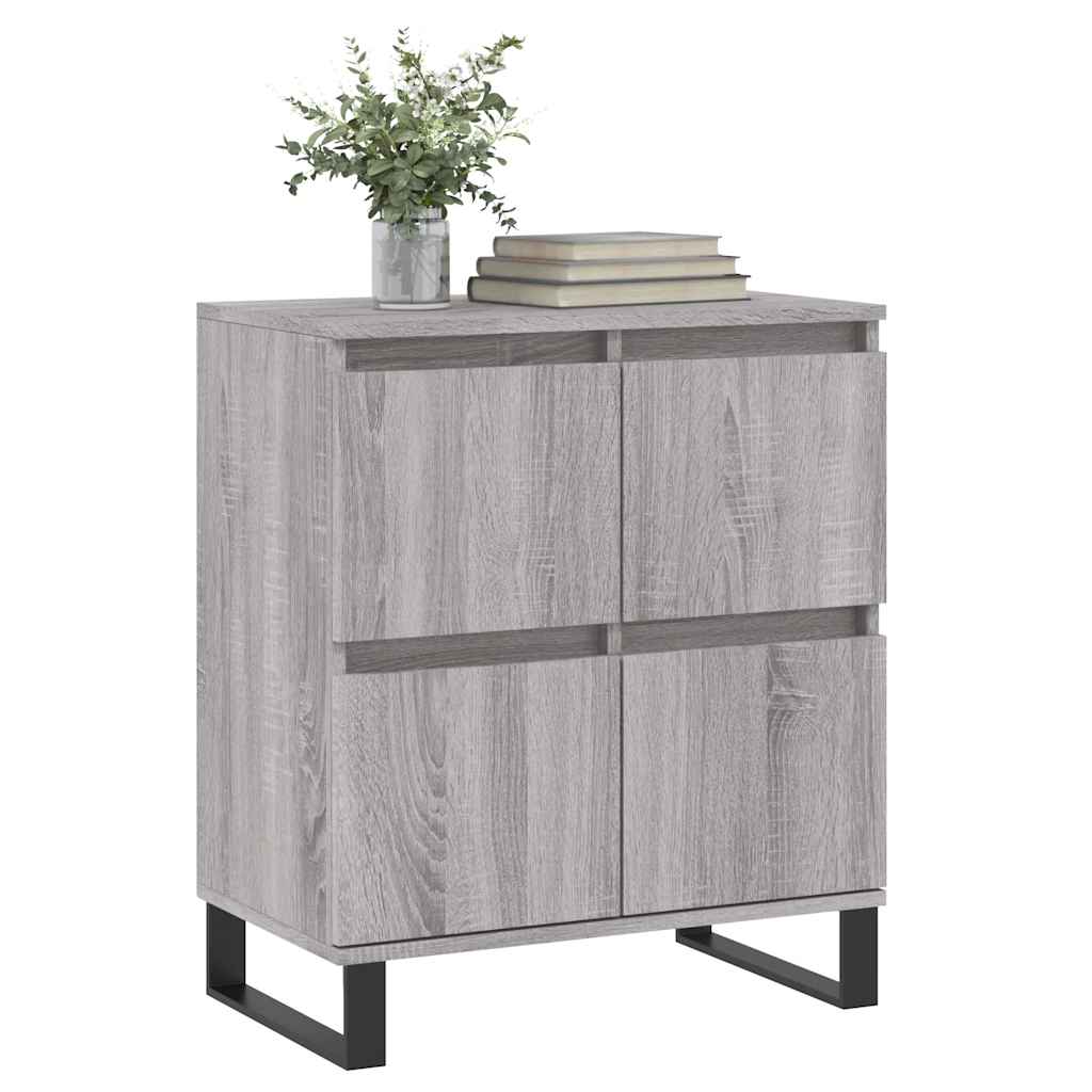 skænk 60x35x70 cm konstrueret træ grå sonoma-eg
