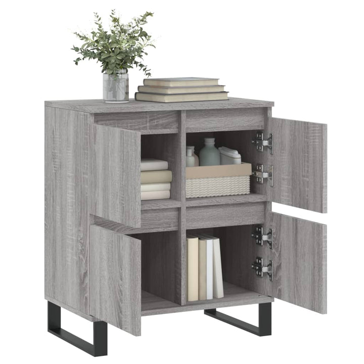 skænk 60x35x70 cm konstrueret træ grå sonoma-eg