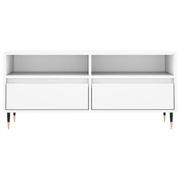 tv-bord 100x34,5x44,5 cm konstrueret træ hvid