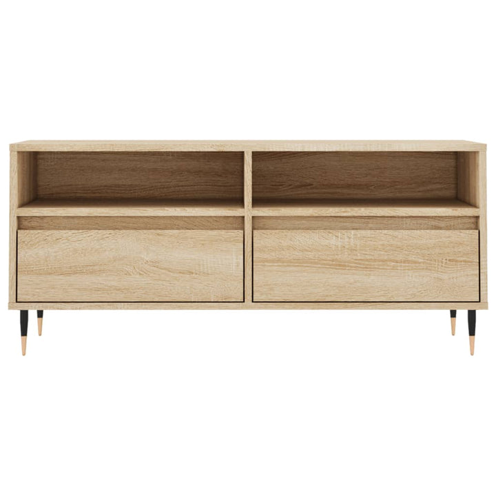 tv-bord 100x34,5x44,5 cm konstrueret træ sonoma-eg