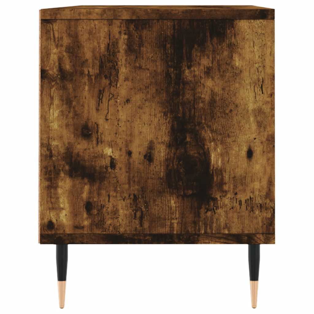 tv-bord 100x34,5x44,5 cm konstrueret træ røget egetræsfarve