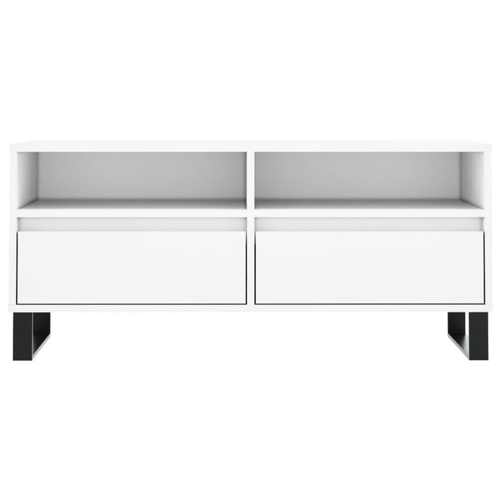 tv-bord 100x34,5x44,5 cm konstrueret træ hvid