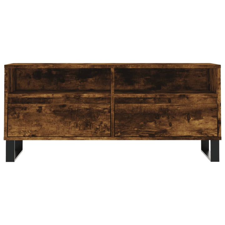 tv-bord 100x34,5x44,5 cm konstrueret træ røget egetræsfarve