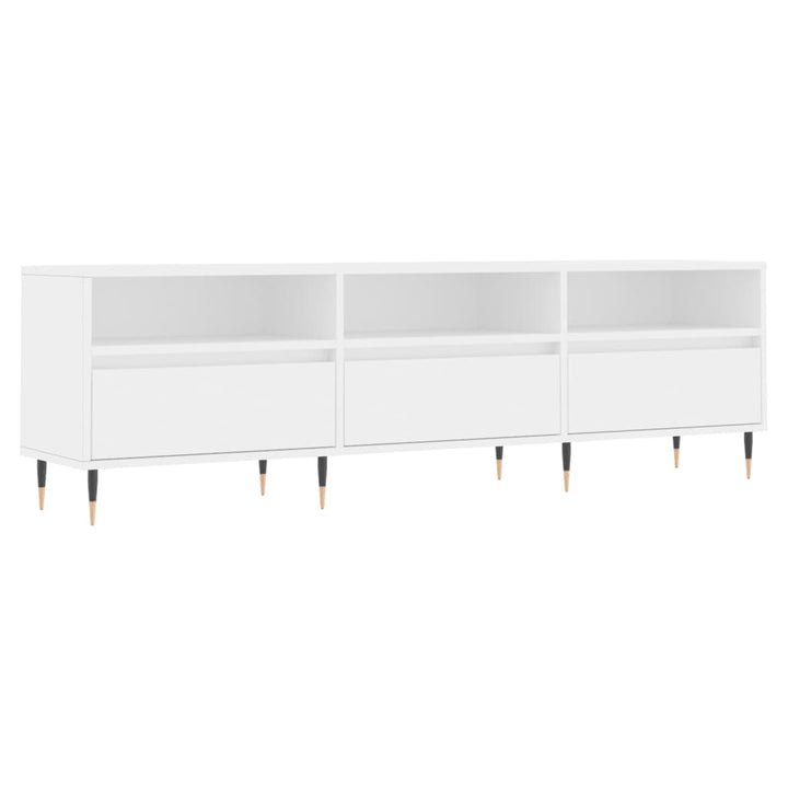 tv-bord 150x30x44,5 cm konstrueret træ hvid