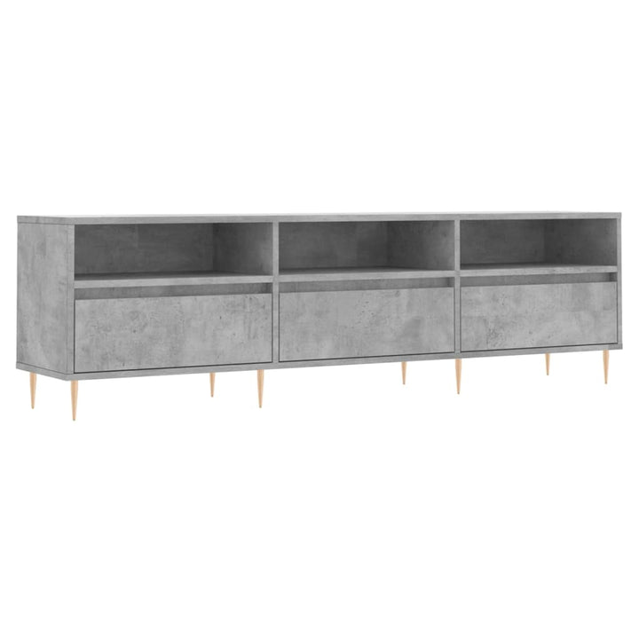 tv-bord 150x30x44,5 cm konstrueret træ betongrå