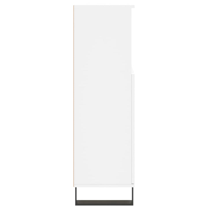 badeværelsesskab 30x30x100 cm konstrueret træ hvid