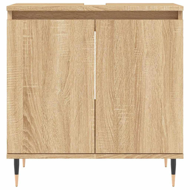 badeværelsesskab 58x33x60 cm konstrueret træ sonoma-eg