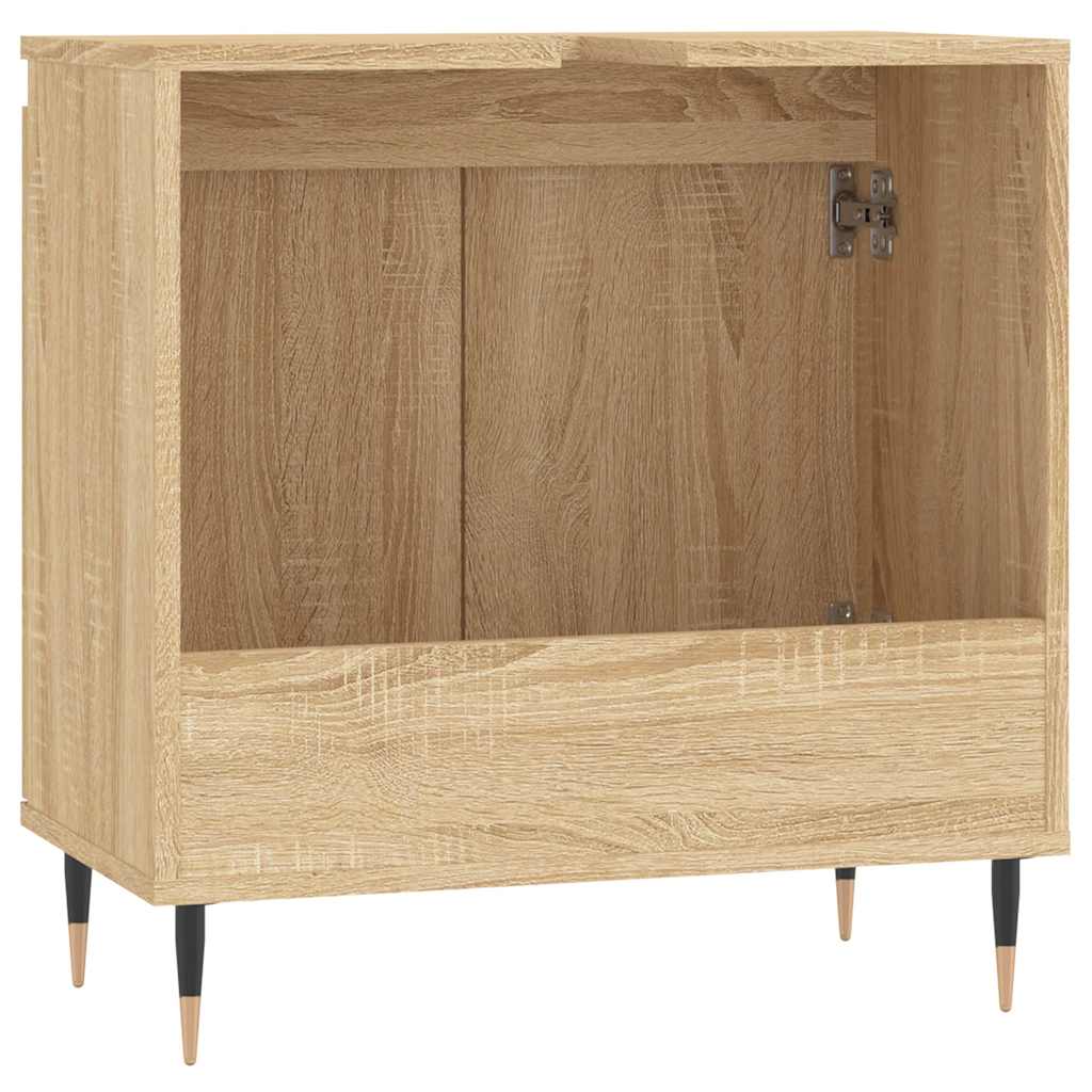 badeværelsesskab 58x33x60 cm konstrueret træ sonoma-eg