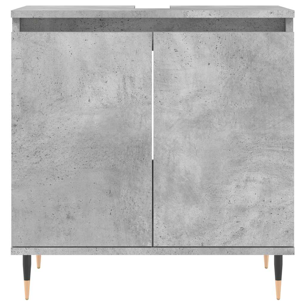 badeværelsesskab 58x33x60 cm konstrueret træ betongrå
