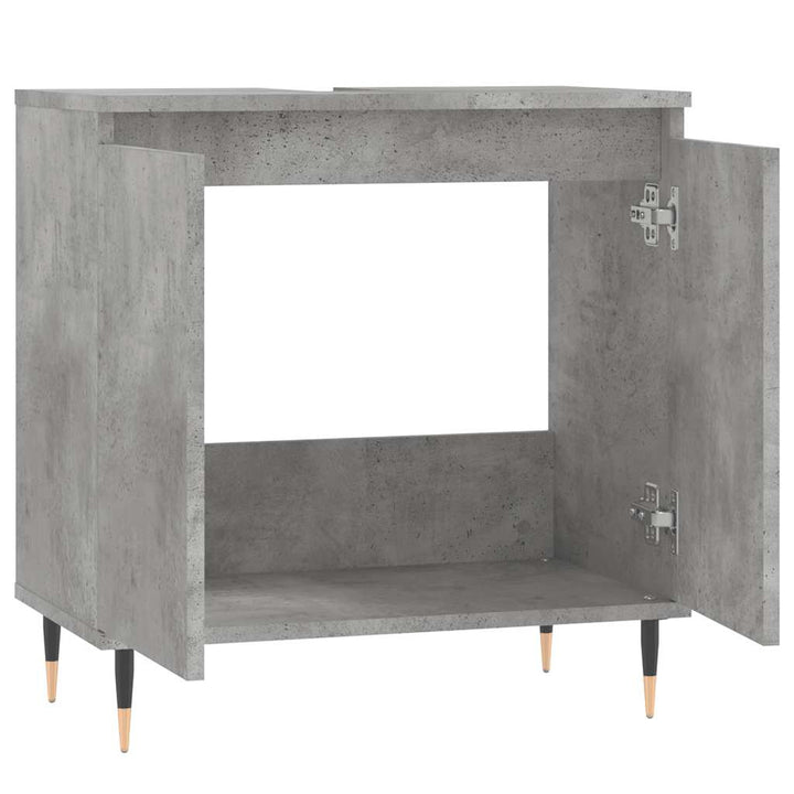 badeværelsesskab 58x33x60 cm konstrueret træ betongrå