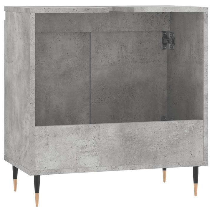 badeværelsesskab 58x33x60 cm konstrueret træ betongrå