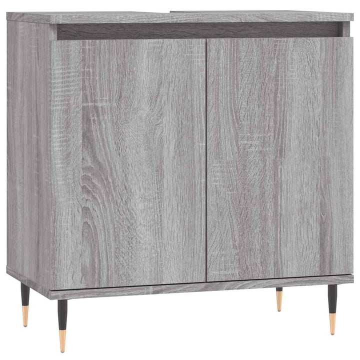 badeværelsesskab 58x33x60 cm konstrueret træ grå sonoma-eg