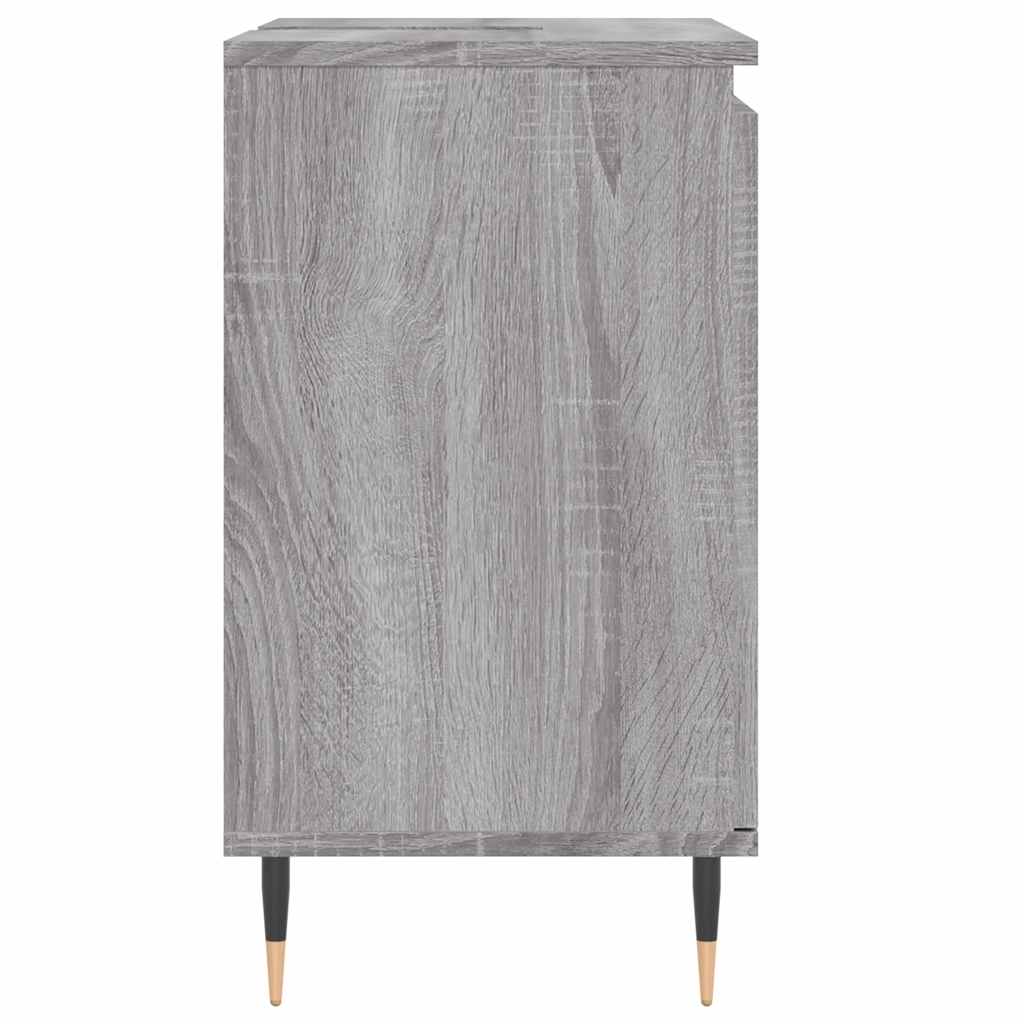 badeværelsesskab 58x33x60 cm konstrueret træ grå sonoma-eg
