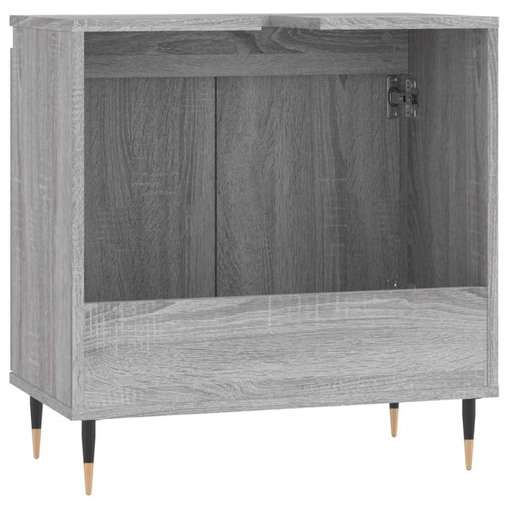 badeværelsesskab 58x33x60 cm konstrueret træ grå sonoma-eg