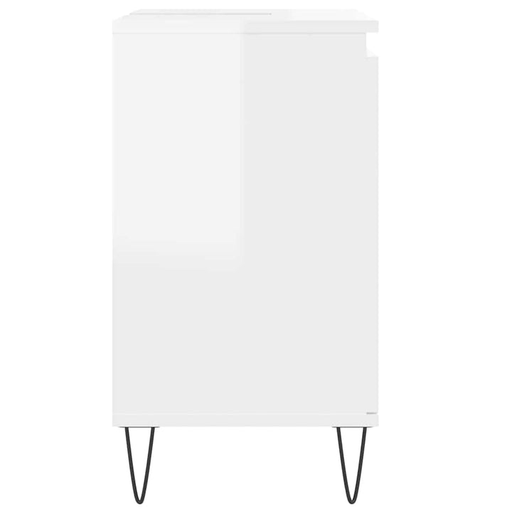 badeværelsesskab 58x33x60 cm konstrueret træ hvid højglans
