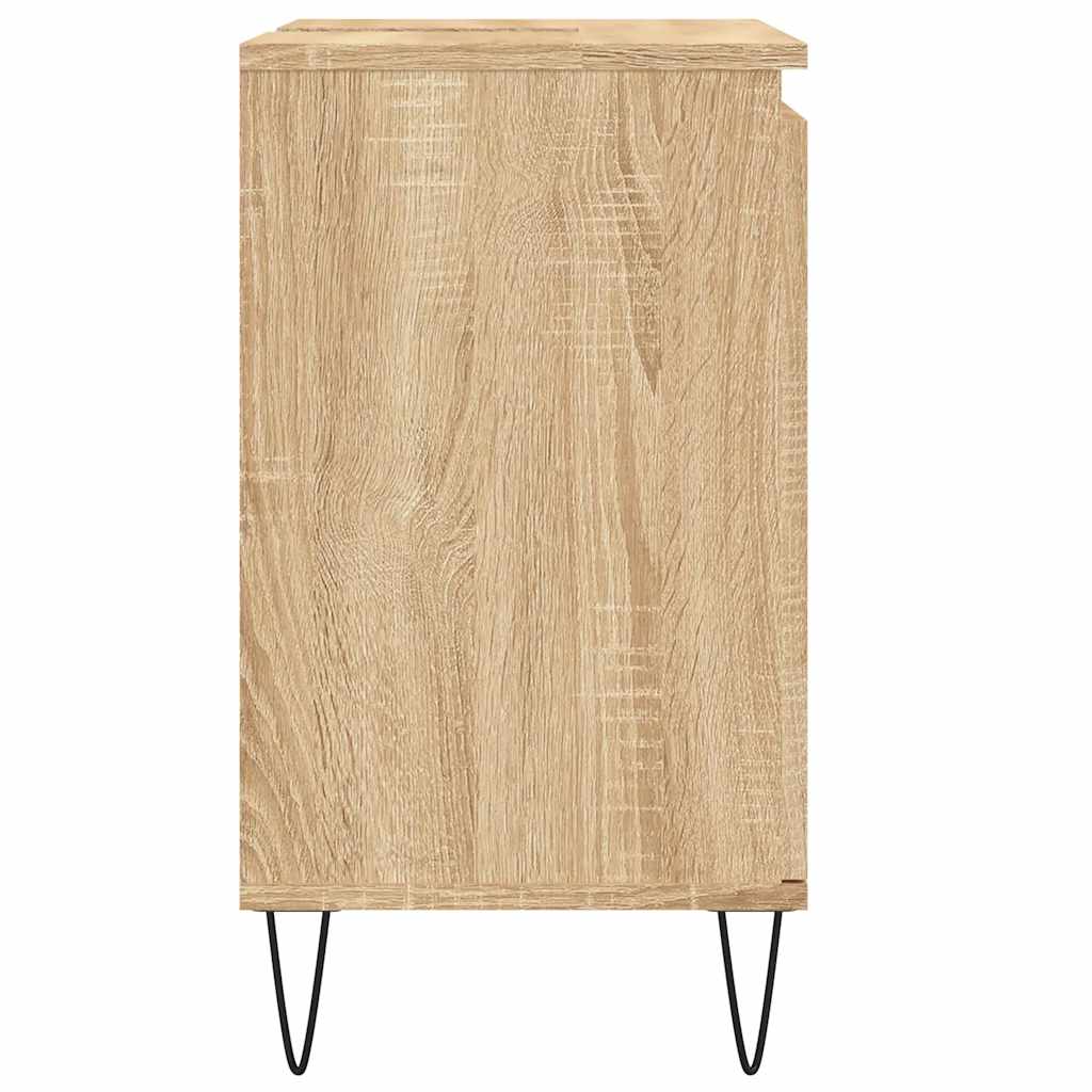 badeværelsesskab 58x33x60 cm konstrueret træ sonoma-eg