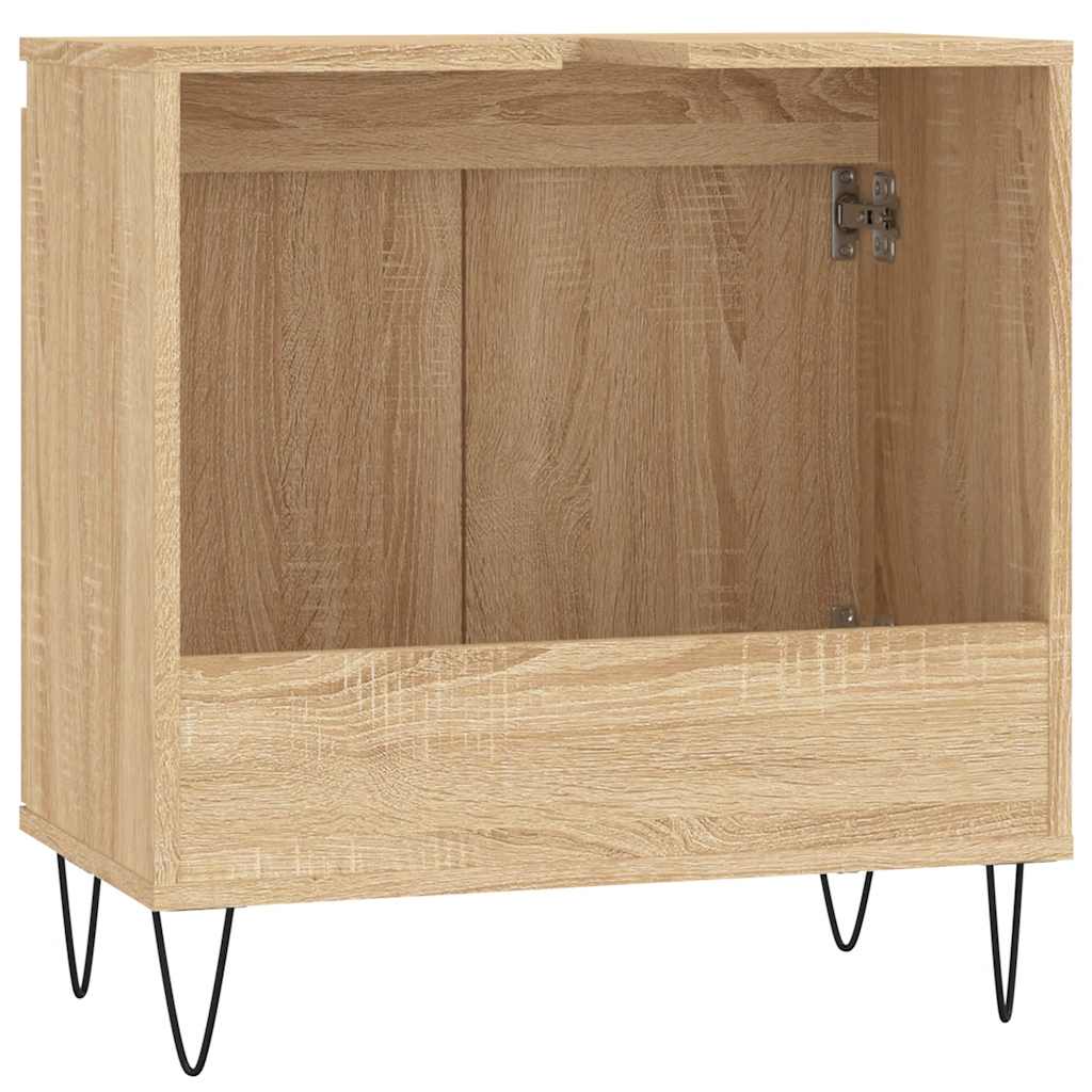 badeværelsesskab 58x33x60 cm konstrueret træ sonoma-eg