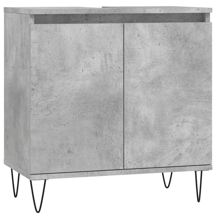badeværelsesskab 58x33x60 cm konstrueret træ betongrå