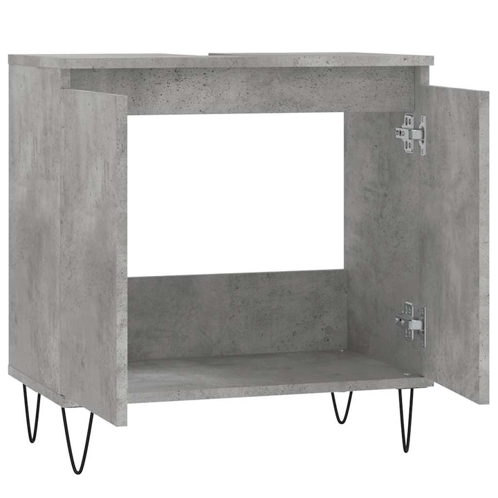 badeværelsesskab 58x33x60 cm konstrueret træ betongrå