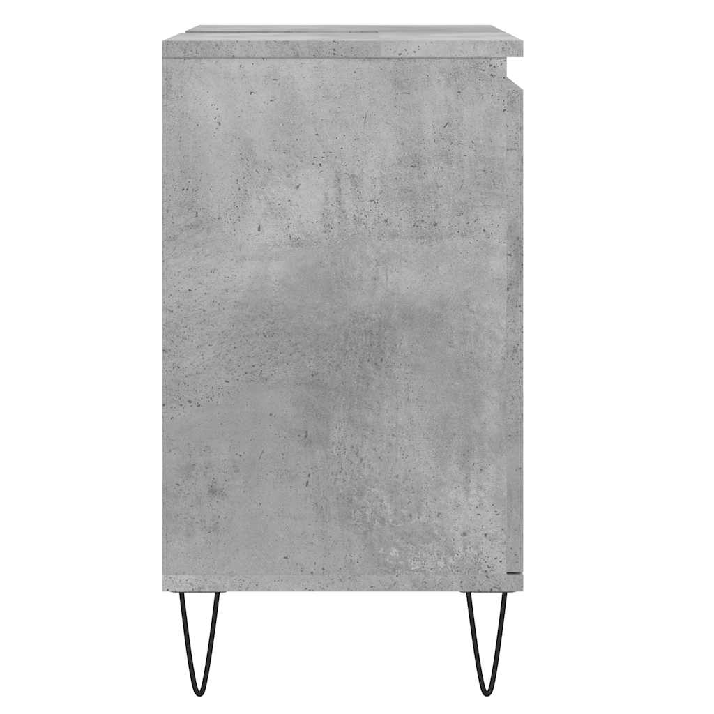 badeværelsesskab 58x33x60 cm konstrueret træ betongrå