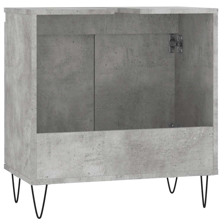 badeværelsesskab 58x33x60 cm konstrueret træ betongrå